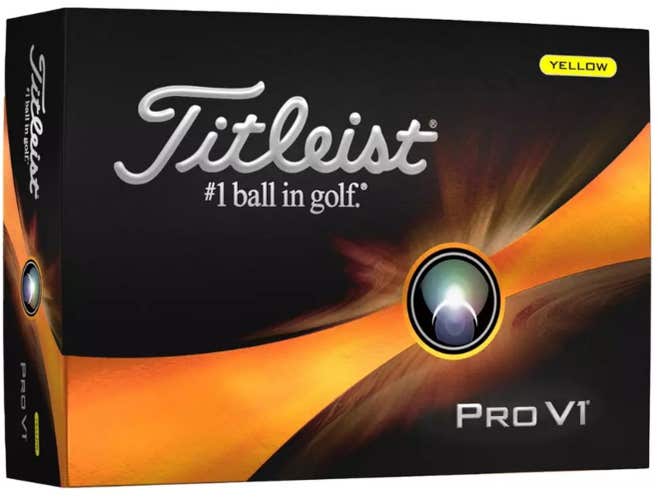 Titleist Pro V1 Golf Balls (Yellow, 12pk) 2023 NEW