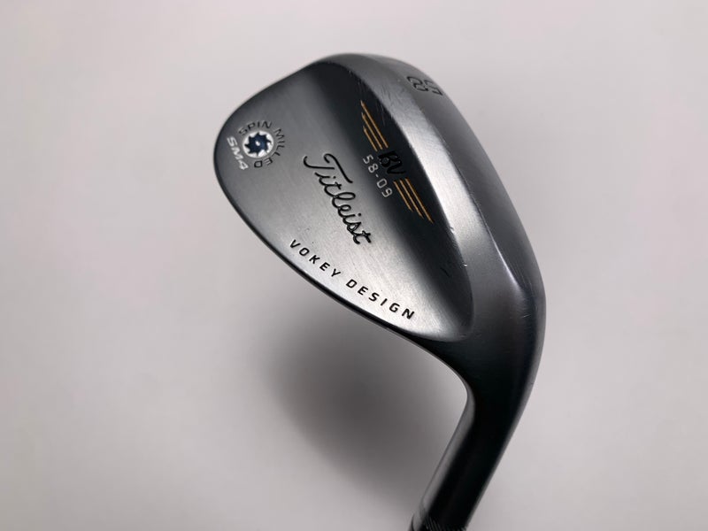 Titleist Vokey Spin Milled SM4 Chrome 58* 9 Bounce Wedge Steel