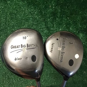 Callaway Great Big Bertha II Fairway Woods Set Driver & 3w Regular Graphite Shaf