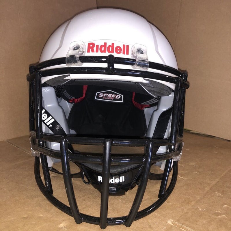 riddell matte black blank speed mini football helmet