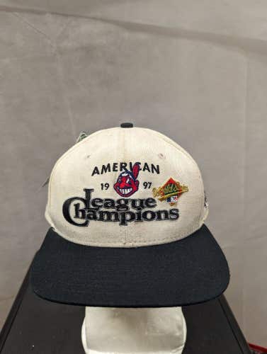 Vintage Cleveland Indians 1997 American League Champions New Era Snapback Hat