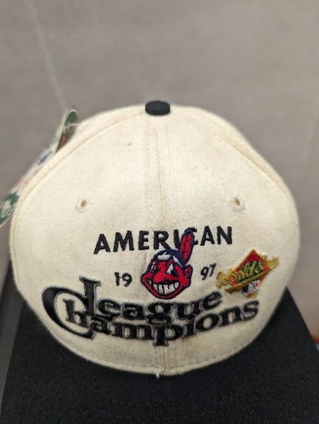 Vintage Cleveland Indians 1997 American League Champions New Era Snapback  Hat
