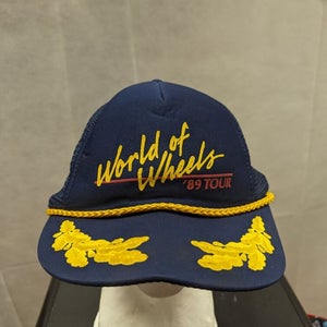 Vintage World Of Wheels '89 Tour Mesh Gold Leaf Snapback Hat