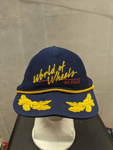 Vintage World Of Wheels '89 Tour Mesh Gold Leaf Snapback Hat