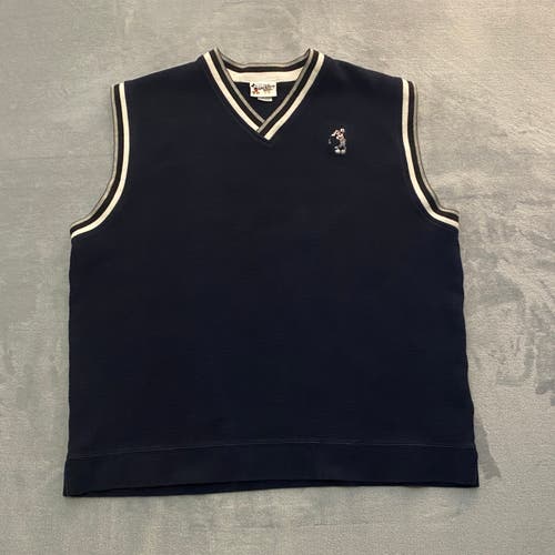 Walt Disney World Sweater Vest Men 2XL Navy Sleeveless Mickey Mouse Golf Duffer