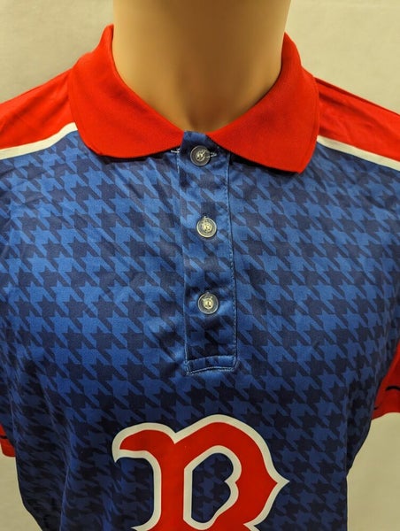 Boston Red Sox Nike Collard Polo Shirt MLB Licensed Large FitDri Red