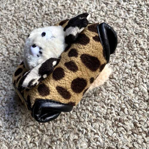 MU Sports Puppy Mallet Putter Head Cover With Keychain Cheetah Print