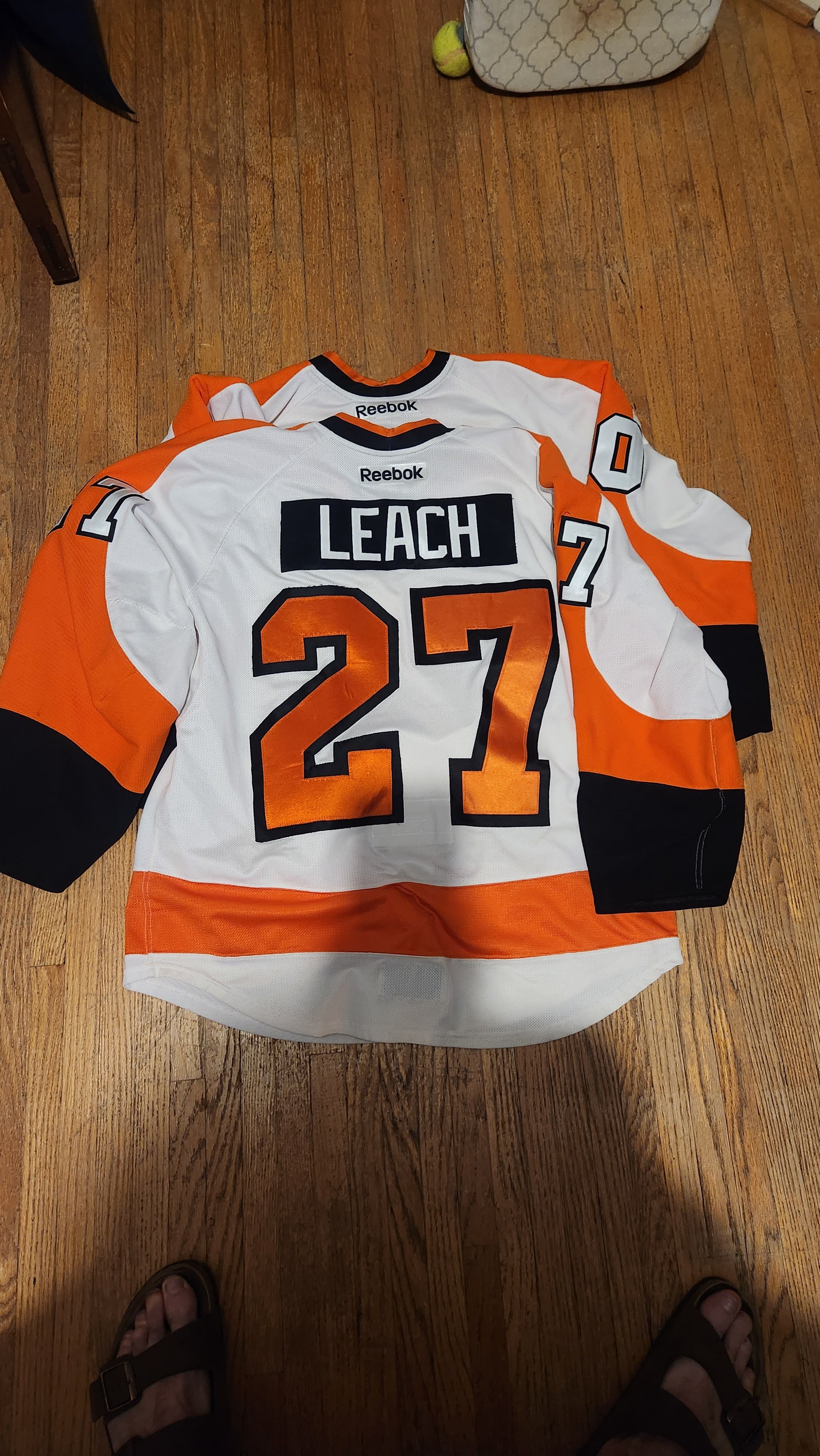 Team Set of Used Flyers Game Worn Reebok Jersey's