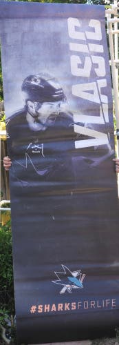 San Jose Sharks Street hung Marc-Edouard Vlasic Banner