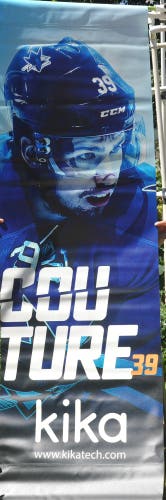 San Jose Sharks Street hung Logan Coture Banner