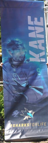 San Jose Sharks Street hung Evander Kane Banner Edmonton Oilers