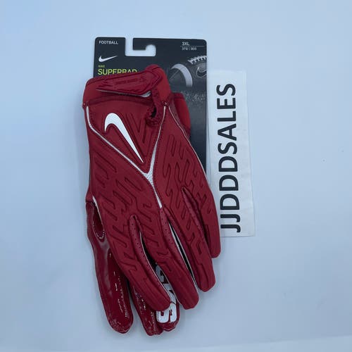 Nike Superbad 6.0 Football Gloves Arkansas Razorbacks DX4892-620 Men’s Size 3XL