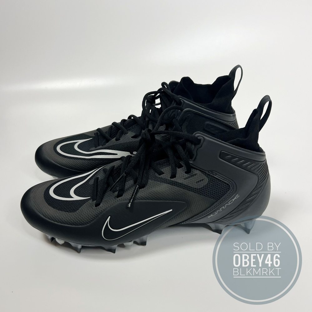 Nike Alpha Huarache 8 Elite LAX Cleats Black