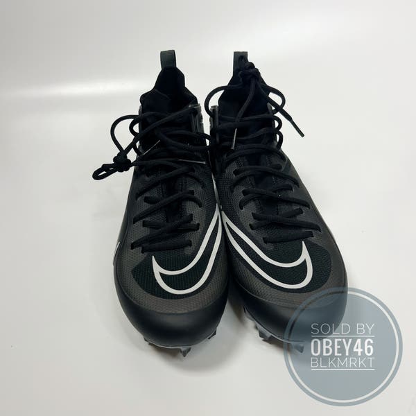 NEW Nike Alpha Huarache 8 Elite LAX Lacrosse Cleats CW4440-011 Size 11.5 Black Nike Alpha Huarache 8 Elite LAX Black Grey Lacrosse Cleats  main image 2