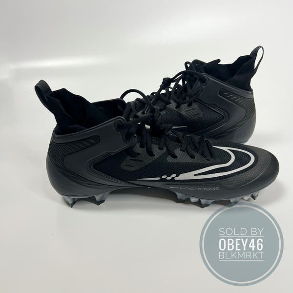 Nike Alpha Huarache 8 Elite LAX Lacrosse Cleats Black 11.5  display picture 1