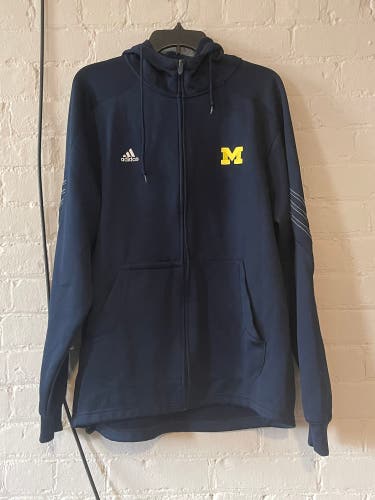 University of Michigan Adidas Zip Hoodie Mens Medium