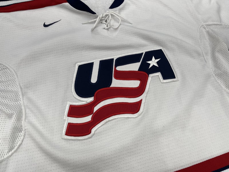 Men's Nike Team Sz XL USA Navy Blue IIHF Hockey Jersey NFL