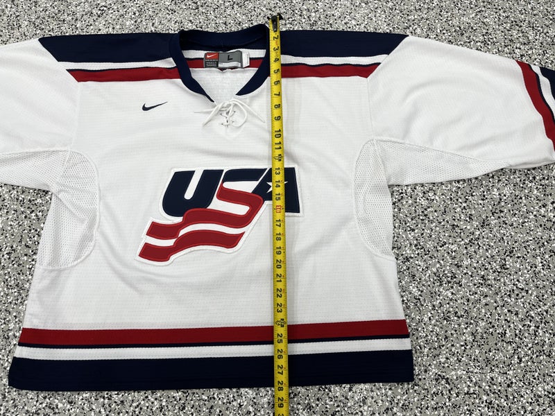 Men's Nike Team Sz XL USA Navy Blue IIHF Hockey Jersey NFL