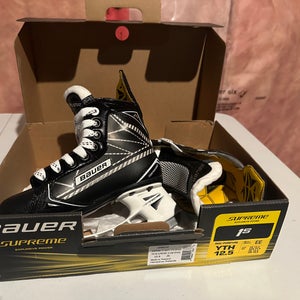 Youth New Bauer Supreme 1S Hockey Skates Extra Wide Width Size 12.5