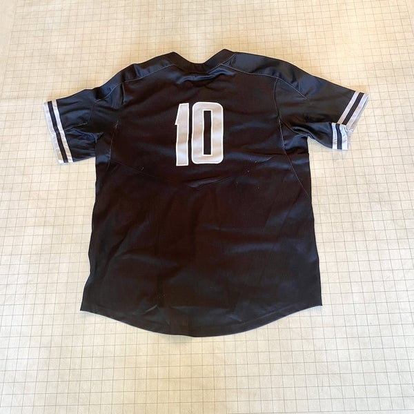 REDUCED — Black with Silver/Grey #21 Moody's Raters Adult Used XL Majestic  Baseball/Softball Jersey