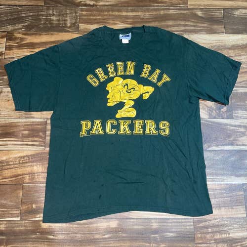 Vintage 1998 Tasmanian Devil Green Bay Packers Taz T-Shirt XL Looney Warner Bros