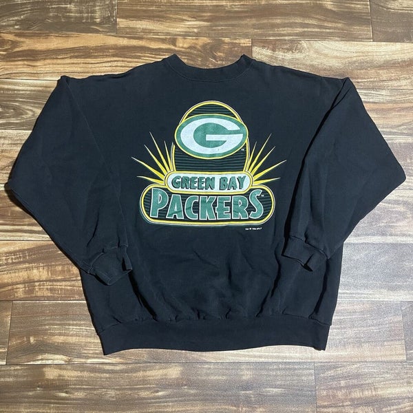 Vintage Green Bay Packers Mock Turtle Neck Sweatshirt Sweater Pullover Size  XL