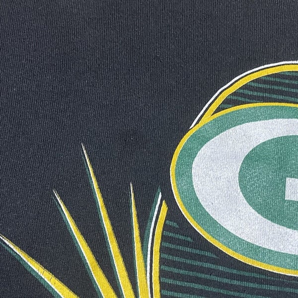 Vintage Green Bay Packers Sweatshirt Sz XL Black NFL Football Team