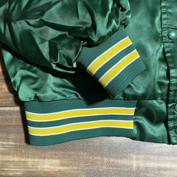 Vintage Green Bay Packers Jacket Mens Large L Chalk Line Satin Coat  Football NFL