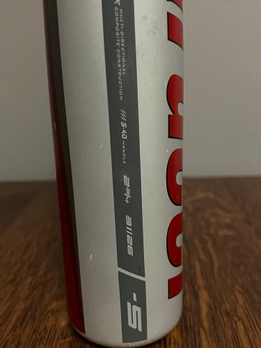 Used 2023 Composite (-5) 26 oz 31" CAT X Composite Bat