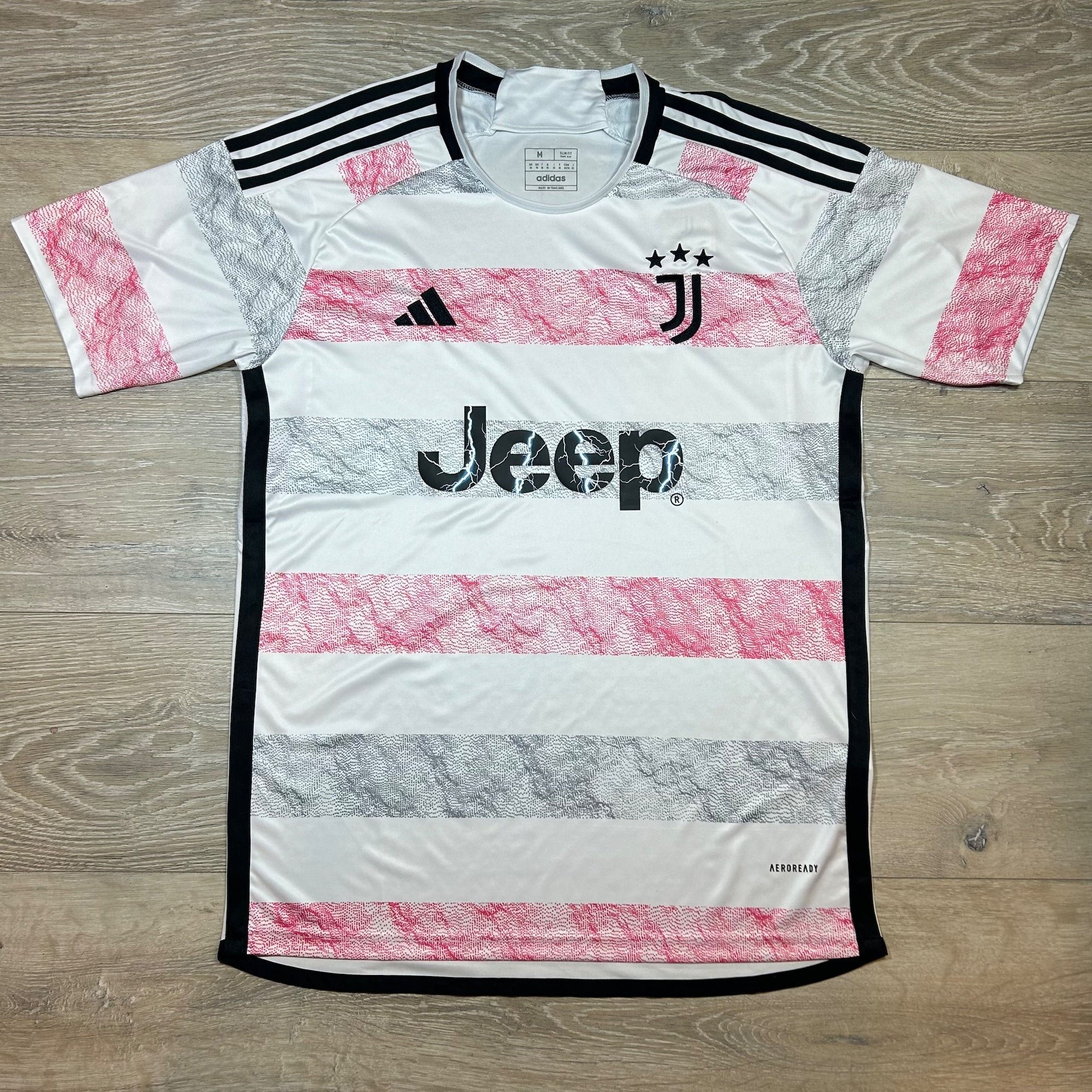 Adidas Juventus Home Jersey Special, Black/White/Pink, Size SMALL, MSRP $90