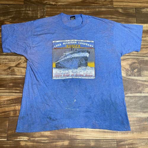 Vintage Lake Michigan Carferry SS Badger T-Shirt Size XL