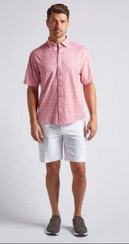 Bermuda Sands Short Sleeve Polo Shirt (Levi, Poppy Red, 3XL) Golf NEW