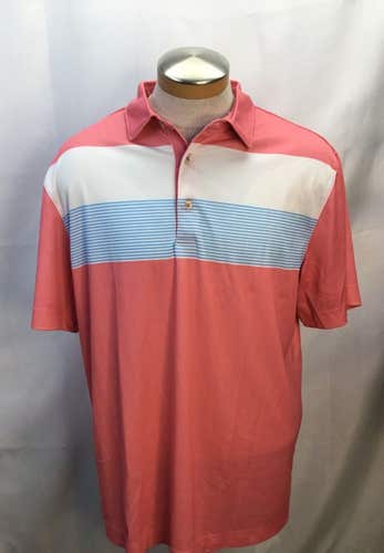 Bermuda Sands Short Sleeve Polo Shirt (Wyatt, Poppy Red, XL) Golf NEW