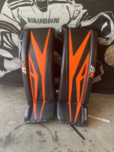 35" Brian's Pro Stock Gnetik Pro 3 Goalie Leg Pads Plus G-Netik’s 3 Black glove.