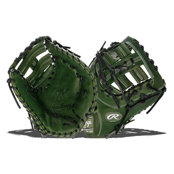 NewRawlings Heart of the Hide Military Green 13" Baseball First Base Mitt: PRODCTMG
