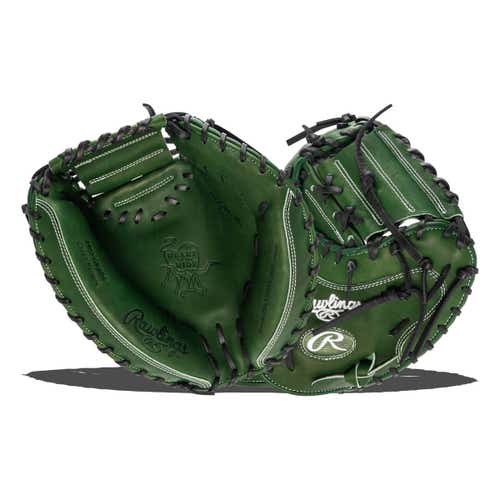 New Rawlings Heart of the Hide Military Green 34" Baseball Catcher's Mitt: PROCM41MG