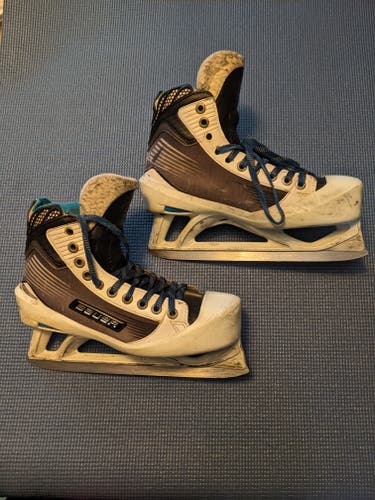 Senior Used Bauer Reactor 4000 Hockey Goalie Skates Size 8