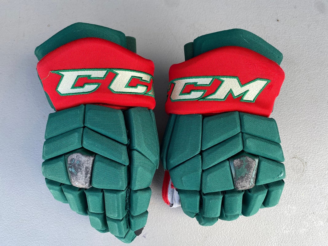 CCM HGTK Tacks Pro Stock Hockey Gloves 13” Green 4437