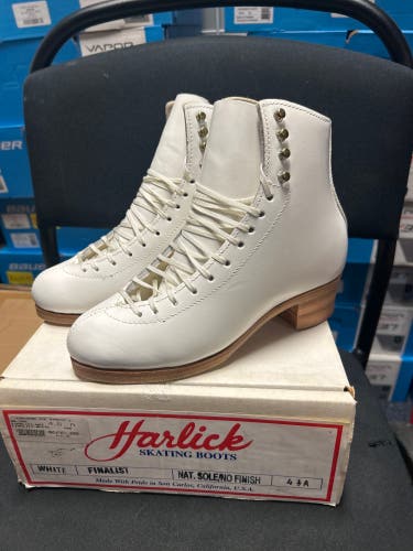 New old stock Harlick white finalist skating boots size 4.5