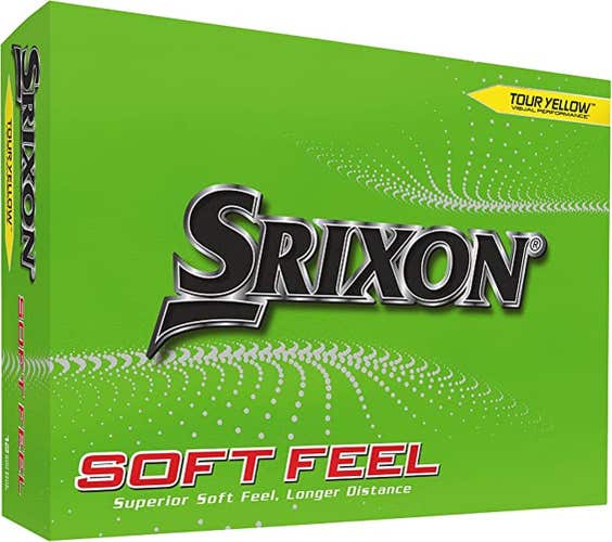 Srixon Soft Feel Golf Balls (Tour Yellow, 2023, 12pk) NEW
