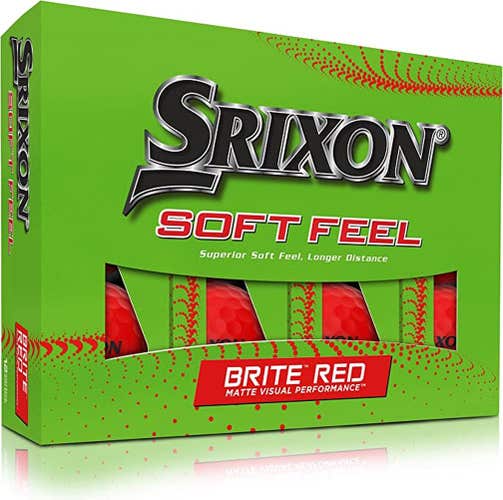 Srixon Soft Feel Golf Balls (Brite Red, 2023, 12pk) NEW