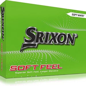 Srixon Soft Feel Golf Balls (Soft White, 2023, 12pk) NEW