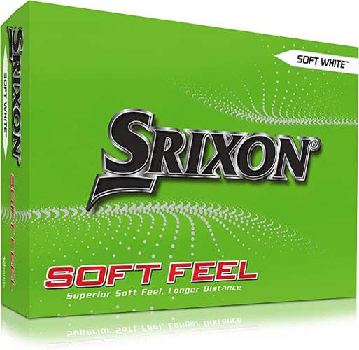 Srixon Soft Feel Golf Balls (Soft White, 2023, 12pk) NEW