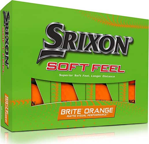 Srixon Soft Feel Golf Balls (Brite Orange, 2023, 12pk) NEW