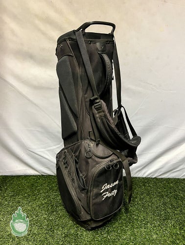 Used Taylormade 5-way Black Golf Stand Bag Embroidered Jason Fritz