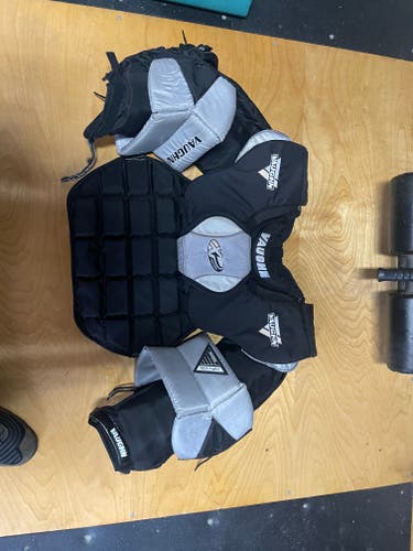 Used Large Vaughn Goalie Chest Protector - Custom X