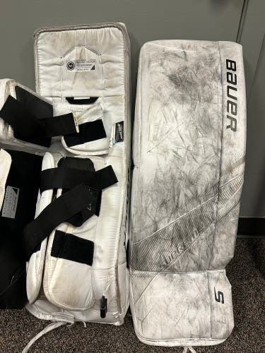 Used Senior Medium Bauer Supreme S27 Goalie Leg Pads