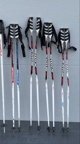 4 pair Used Swix Racing GS Ski Poles