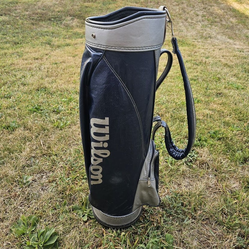 Vintage Leather Arnold Palmer Red Cart Golf Bag THE AXIOM, HOT-Z 