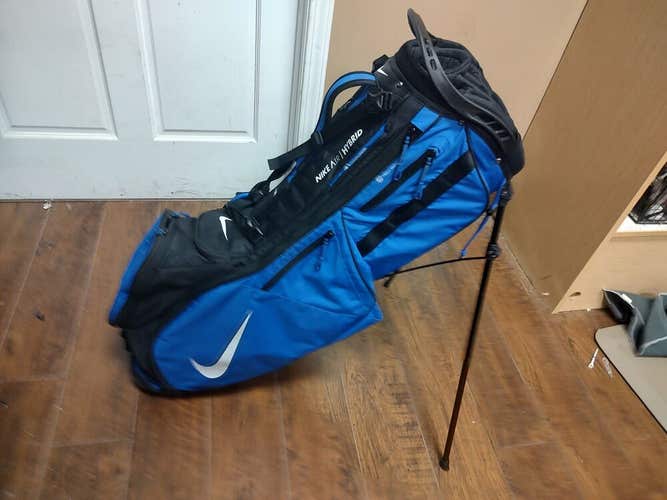 Nike 14 Divider Air Hybrid Dual Strap Golf Stand Bag Blue/Black